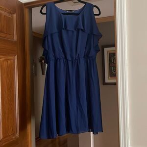 Ruffled Navy Summer Dress